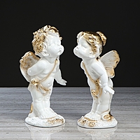 Статуэтка "Ангел и мотылек" №2 (1+1)  белый /золото