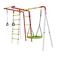 Детский спортивный комплекс уличный «Лесная поляна 3», 2220 × 1640 × 1910 мм, качели гнездо