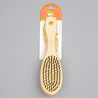 Двусторонняя щетка-расческа с деревянной ручкой 7 х 23 см, микс цветов