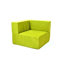 Кресло угловое - модуль «Тетрис», размер 80 х 80 см, зелёный, велюр