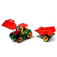 Игрушка Трактор Трудяга с прицепом цвета в ассортименте