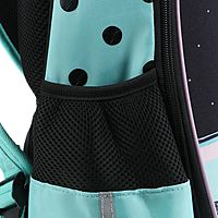 Рюкзак каркасный Hatber Ergonomic light 38 х 29 х 6, для девочки "Парижские каникулы", голубой/серый