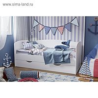 Кровать односпальная »Клик Мебель. Бейли», с ортопедическим основанием, 700×1600 мм, цвет белый