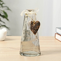 Ваза "Волшебные мгновения" дымка  d-3,5см 7,5(дно)х15см