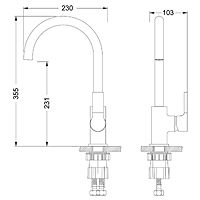 Смеситель для кухни Lemark Aura LM0605C высокий излив хром