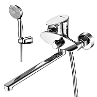 Смеситель для ванны Lemark Nero LM0251C длинный излив хром