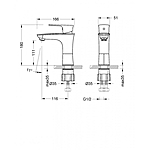 Смеситель для раковины Lemark Nero LM0206C монолитный хром