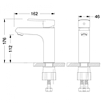 Смеситель для раковины Lemark Point LM0306C монолитный хром