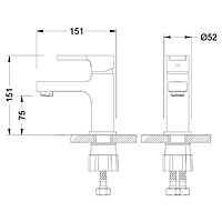 Смеситель для раковины Lemark Aura LM0606C, монолитный, цвет хром