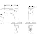 Смеситель для раковины Lemark Evitta LM0506C монолитный хром