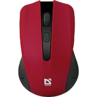Мышь Defender Accura MM-935, беспроводная, оптическая, 1600 dpi, 2хAAA, USB, красная