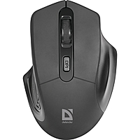 Мышь Defender Datum MB-345, бепроводная, оптическая, 1600 dpi, 2хAAA, USB, чёрная