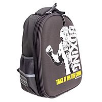 Рюкзак каркасный 38 х 30 х 20 см, + пенал, Bruno Visconti "Бокс" тёмно-серый