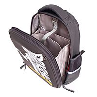 Рюкзак каркасный 38 х 30 х 20 см, + пенал, Bruno Visconti "Бокс" тёмно-серый