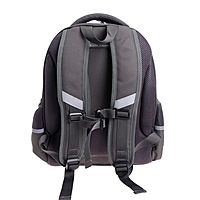 Рюкзак каркасный 38 х 30 х 20 см, + пенал, Bruno Visconti "Бокс" тёмно-серый