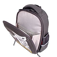 Рюкзак каркасный 38 х 30 х 20 см, + пенал, Bruno Visconti "Бокс" тёмно-серый