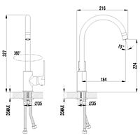 Смеситель для кухни Lemark Plus Grace LM1505C поворотный