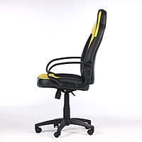 Кресло "Neo1", экокожа, черный/жёлтый