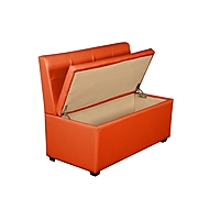 Кухонный диван "Уют-1,2", 1200x550x830, оранжевый