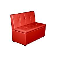 Кухонный диван "Уют-1,2", 1200x550x830, красный
