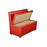Кухонный диван "Уют-1,2", 1200x550x830, красный