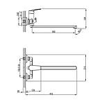 Смеситель для ванны Milardo Horizont HORSB02M10 хром