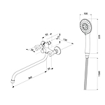 Смеситель для ванны Milardo Tring TRISB02M10 хром
