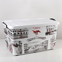 Контейнер 50л "Венеция", цвет белый