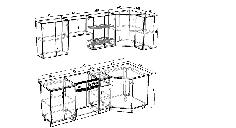Как собрать угловой шкаф кухни с мойкой