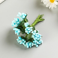 Букетик декоративных цветов 2см, синий