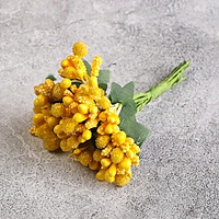 Букетик декоративных цветов 2см, жёлтый