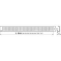 Водоотводящий желоб Alcaplast APZ101-750, с порогами для перфорированной решетки