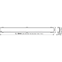 Водоотводящий желоб Alcaplast APZ106-650, с порогами для цельной решетки