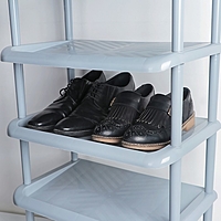 Этажерка для обуви 3-х секционная «Комфорт», цвет серый