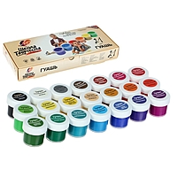 Гуашь 21цв*20мл Луч "Школа творчества"