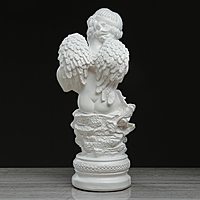 Статуэтка "Ангел на подставке" большой, белый, 44см
