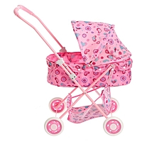 Коляска для кукол с корзиной, зимняя, металлический каркас, МИКС