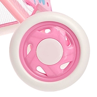 Коляска для кукол с корзиной, зимняя, металлический каркас, МИКС