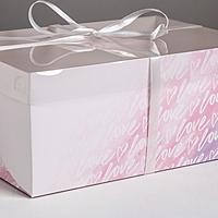 Коробка для капкейка Love, 23 × 16 × 10 см