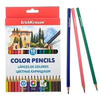 Цветные карандаши шестигранные ErichKrause, 18 цветов