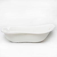 Ванна детская 102 см., "Совы" со сливом, цвет белый
