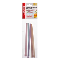 Закладки-ляссе с клеевым краем 4цв 6х290мм А5  deVENTE Pastel микс, пакет