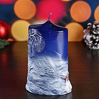 Свеча пеньковая "Новогодняя", большая, 7×10×16 см