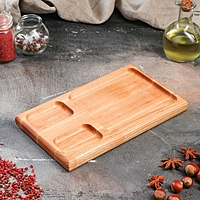 Блюдо для подачи суши "Классик", 25х15 см, массив ясеняъ