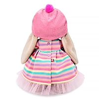 Мягкая игрушка "Зайка Ми" в полосатом платье с леденцом 25 см StS-388