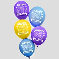 Воздушные шары "Happy birthday", Щенячий патруль 12 дюйм (набор 50 шт)