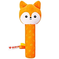 Игрушка на палочке «Лисичка Апельсинка», пищалка