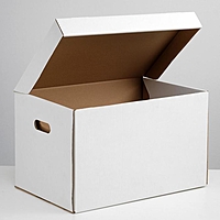 Коробка для хранения, белая, 50 х 34 х 30 см