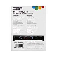 Компьютерные колонки 2.0 CBR CMS 514L Black, 2х3 Вт, USB, чёрные