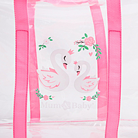 Набор сумка в роддом и косметичка "Лебеди"